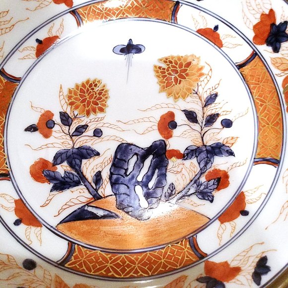 Hand Painted Vintage Japanese Enamel Imari Bowls, Set of 2, Decorative Bowls - Picture 4 of 11